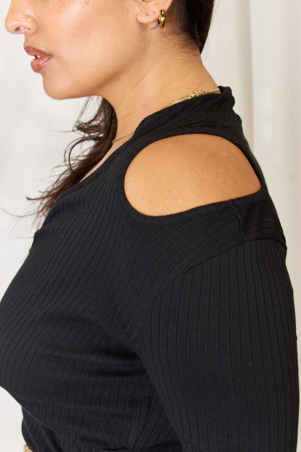 Culture Code Full Size Ribbed Surplice Cold Shoulder Top - GirlyBayShirtCulture Code Full Size Ribbed Surplice Cold Shoulder Top100101836360419SBlackGirlyBayCulture Code Full Size Ribbed Surplice Cold Shoulder Top