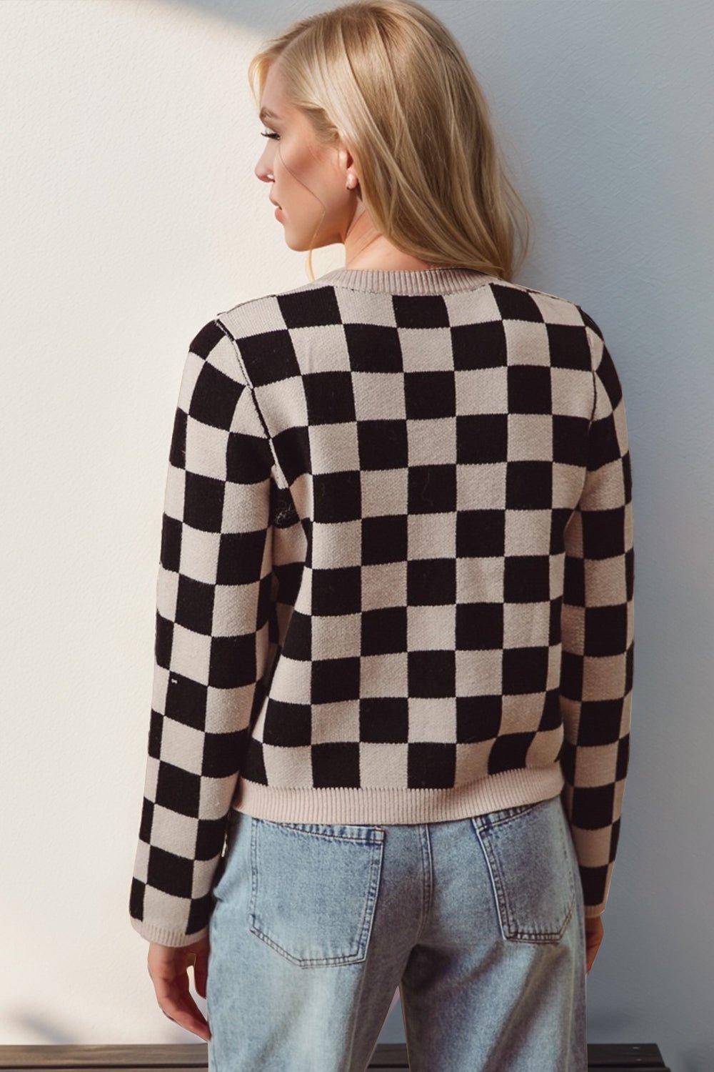 Double Take Full Size Checkered Tie Front Long Sleeve Cardigan - GirlyBayDouble Take Full Size Checkered Tie Front Long Sleeve Cardigan100100737821073S/MBlackGirlyBayDouble Take Full Size Checkered Tie Front Long Sleeve Cardigan