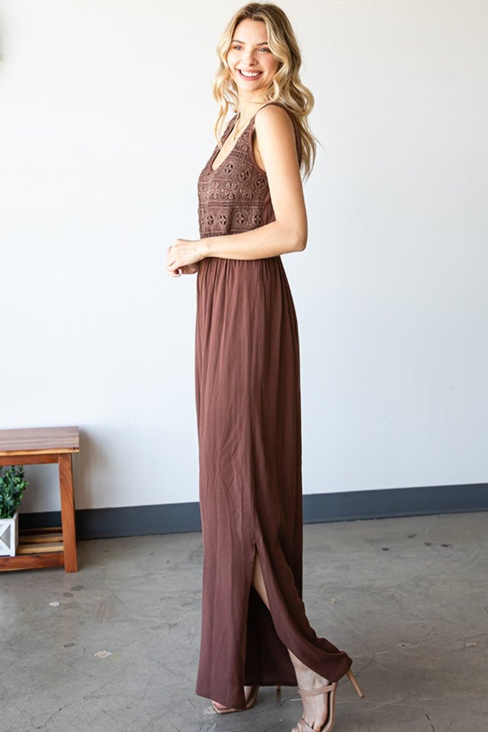 First Love Tie Back Sleeveless Slit Wide Leg Jumpsuit - GirlyBayJumpsuits & RompersFirst Love Tie Back Sleeveless Slit Wide Leg Jumpsuit100100810281091SBROWNGirlyBayFirst Love Tie Back Sleeveless Slit Wide Leg Jumpsuit
