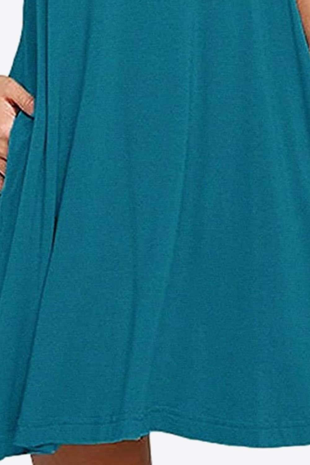 Full Size Round Neck Sleeveless Dress with PocketsCasual DressesTrendsiGirlyBayA&D