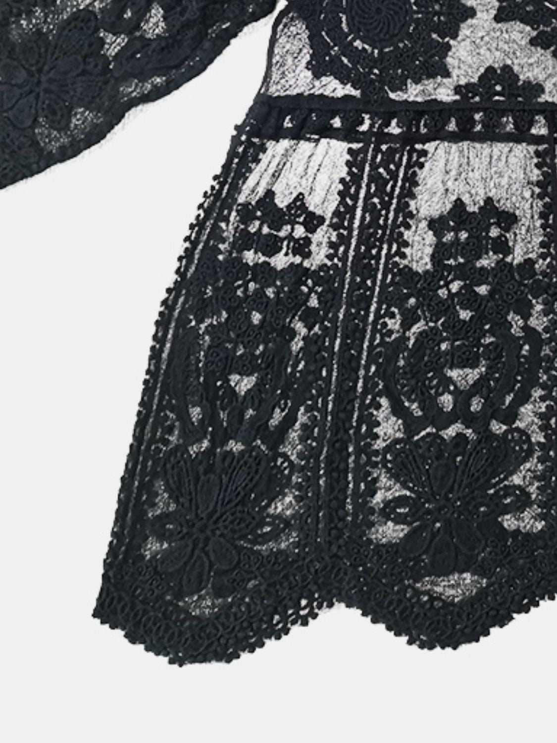 Lace Round Neck Cover-Up" - "Femme Fatale Lace Cover-UpCover UpsTrendsiGirlyBay100100046784961BlackOne Size