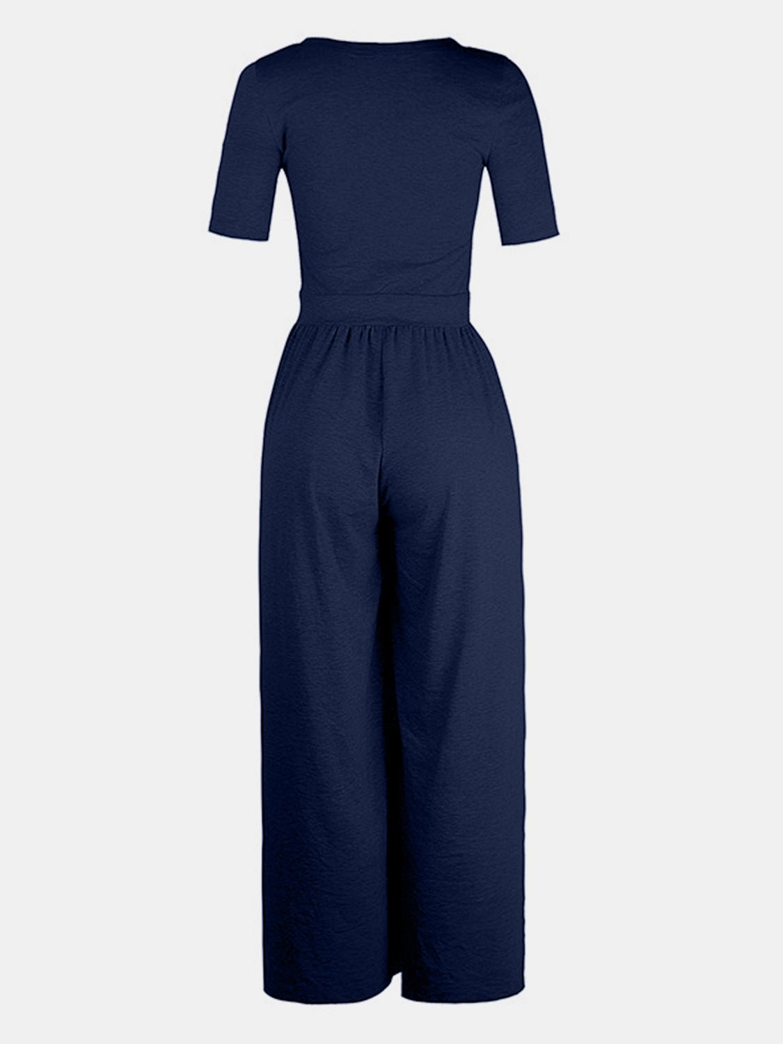 Scoop Neck Short Sleeve Jumpsuit - GirlyBayJumpsuits & RompersScoop Neck Short Sleeve Jumpsuit100100991031737SDark BlueGirlyBayScoop Neck Short Sleeve Jumpsuit