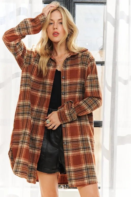ADORA Full Size Button Down Flannel Shacket Plus Size - GirlyBayPlus Size Clothesdcbf780a8e6342c4a8a9e7110e44218b - Max - Origin100100290151408SRUSTGirlyBaydcbf780a8e6342c4a8a9e7110e44218b - Max - OriginADORA Full Size Button Down Flannel Shacket Plus SizePlus Size ClothesGirlyBay100100290151408
