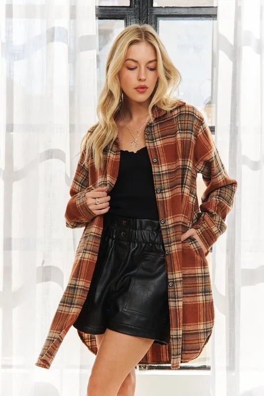 ADORA Full Size Button Down Flannel Shacket Plus Size - GirlyBayPlus Size Clothes54bc484f409a471fa525146c4ffebf4a - Max - Origin100100290151408SRUSTGirlyBay54bc484f409a471fa525146c4ffebf4a - Max - OriginADORA Full Size Button Down Flannel Shacket Plus SizePlus Size ClothesGirlyBay100100290151408