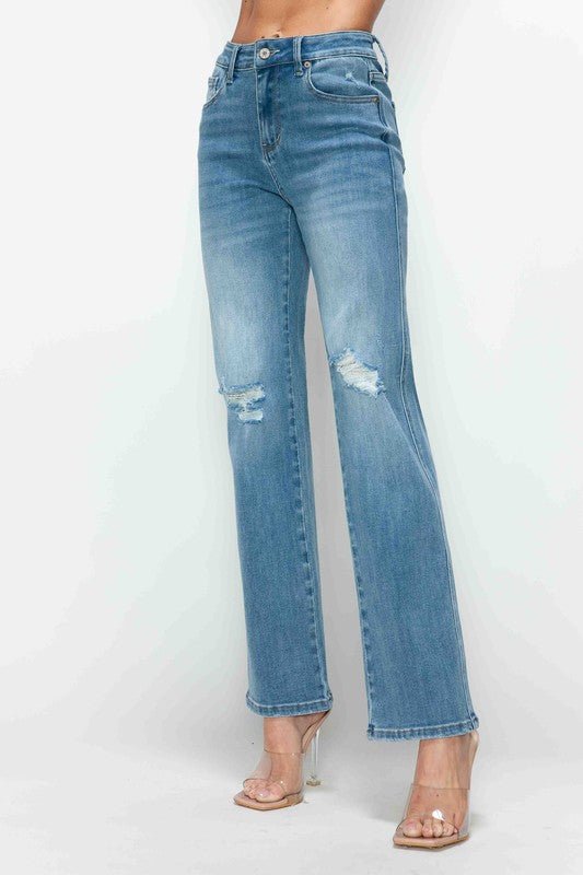 bytos Full Size Distressed High Rise Straight Jeans - GirlyBayJeans & Denimbytos Full Size Distressed High Rise Straight Jeans1001005990715901(25)MediumGirlyBaybytos Full Size Distressed High Rise Straight Jeans