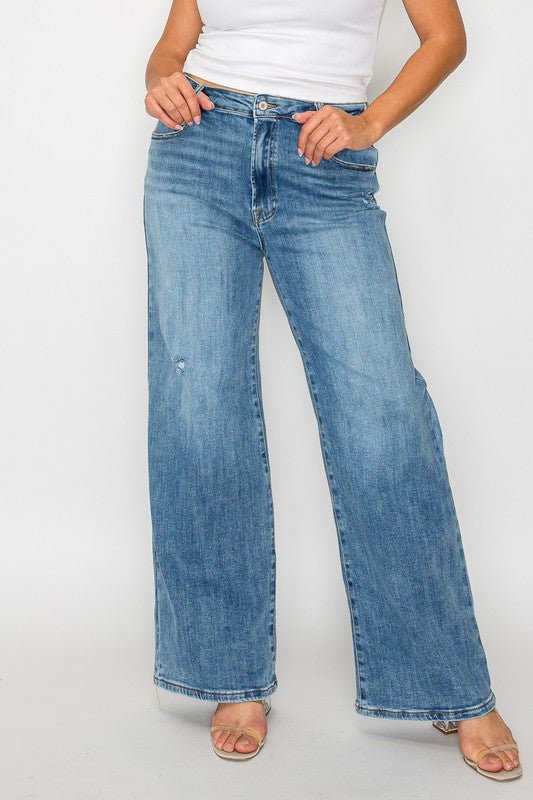 bytos Full Size High Rise Wide Leg Jeans with Pockets - GirlyBayJeans & Denimbytos Full Size High Rise Wide Leg Jeans with Pockets1001007337914721(25)MediumGirlyBaybytos Full Size High Rise Wide Leg Jeans with Pockets