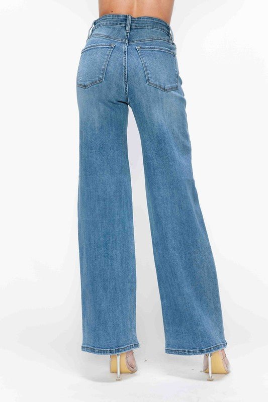 bytos Full Size High Rise Wide Leg Jeans with Pockets - GirlyBayJeans & Denimbytos Full Size High Rise Wide Leg Jeans with Pockets1001007337914721(25)MediumGirlyBaybytos Full Size High Rise Wide Leg Jeans with Pockets
