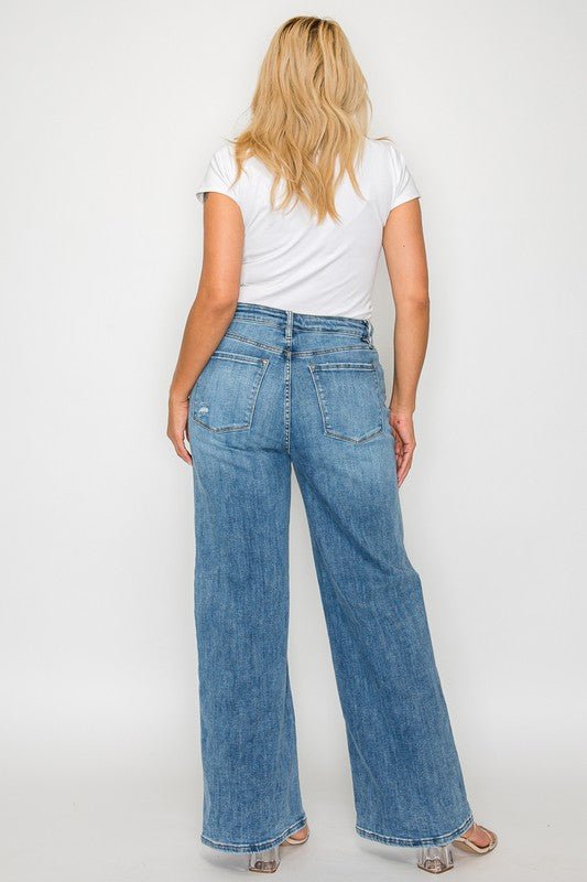 bytos Full Size High Rise Wide Leg Jeans with Pockets - GirlyBayJeans & Denimbytos Full Size High Rise Wide Leg Jeans with Pockets1001007337914721(25)MediumGirlyBaybytos Full Size High Rise Wide Leg Jeans with Pockets