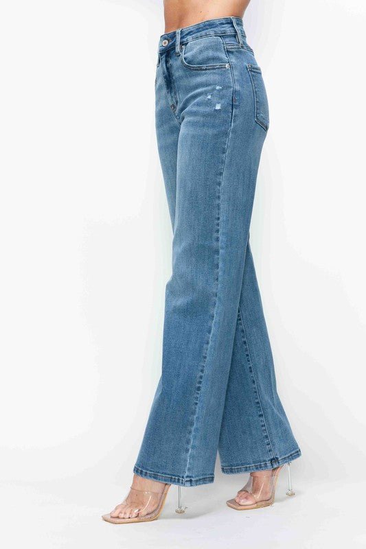 bytos Full Size High Rise Wide Leg Jeans with Pockets - GirlyBayJeans & Denimbytos Full Size High Rise Wide Leg Jeans with Pockets1001007337914721(25)MediumGirlyBaybytos Full Size High Rise Wide Leg Jeans with Pockets