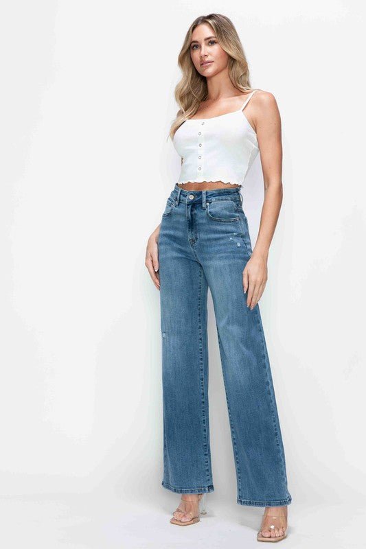 bytos Full Size High Rise Wide Leg Jeans with Pockets - GirlyBayJeans & Denimbytos Full Size High Rise Wide Leg Jeans with Pockets1001007337914721(25)MediumGirlyBaybytos Full Size High Rise Wide Leg Jeans with Pockets