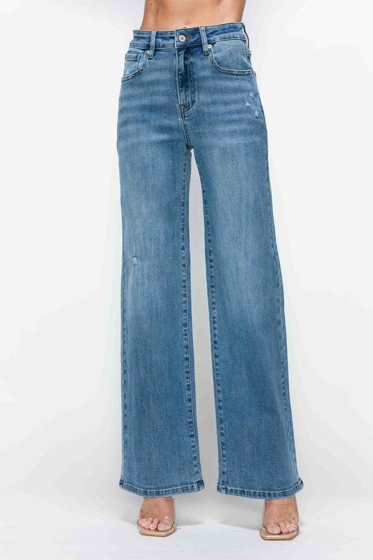bytos Full Size High Rise Wide Leg Jeans with Pockets - GirlyBayJeans & Denimbytos Full Size High Rise Wide Leg Jeans with Pockets1001007337914721(25)MediumGirlyBaybytos Full Size High Rise Wide Leg Jeans with Pockets