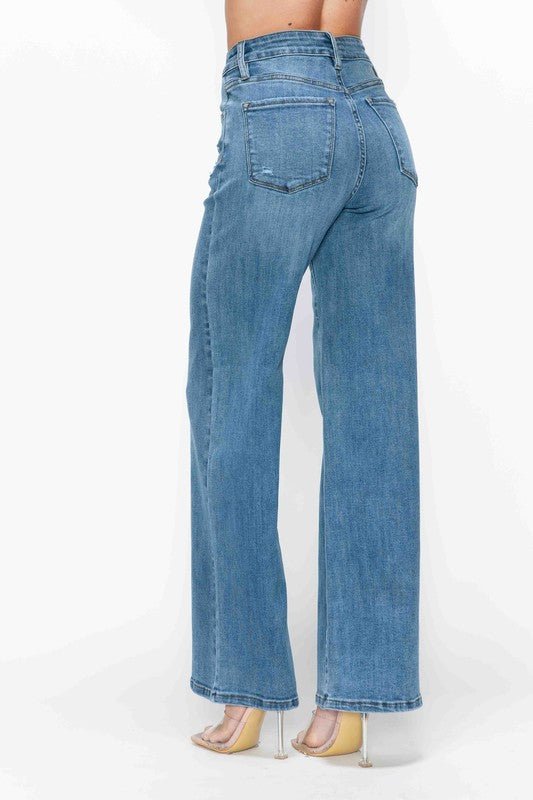 bytos Full Size High Rise Wide Leg Jeans with Pockets - GirlyBayJeans & Denimbytos Full Size High Rise Wide Leg Jeans with Pockets1001007337914721(25)MediumGirlyBaybytos Full Size High Rise Wide Leg Jeans with Pockets