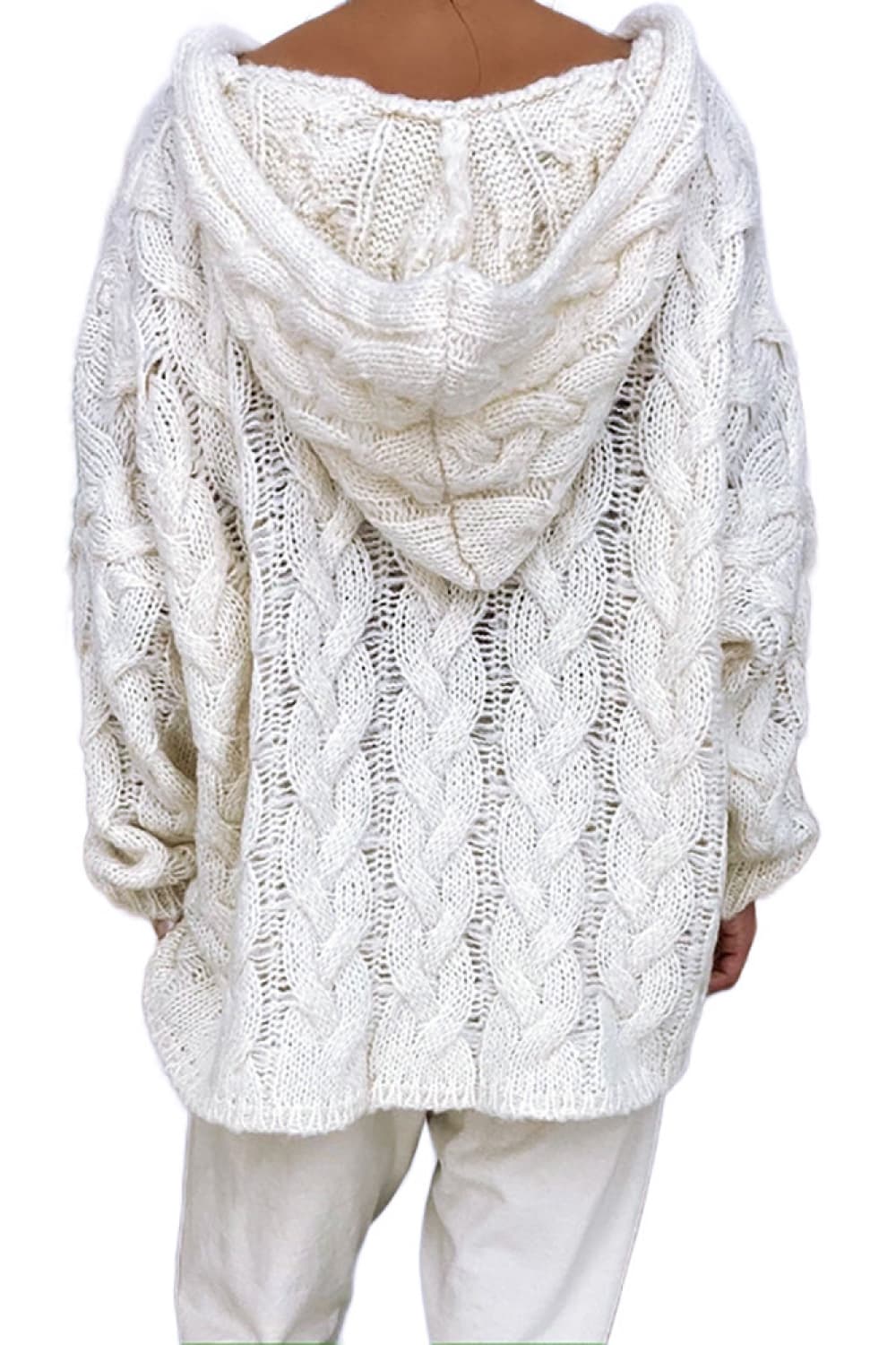 Cable-Knit Hooded SweaterSweatshirts & HoodiesGirlyBayGirlyBay100100382344917WhiteSO & Y.MSO & Y.M