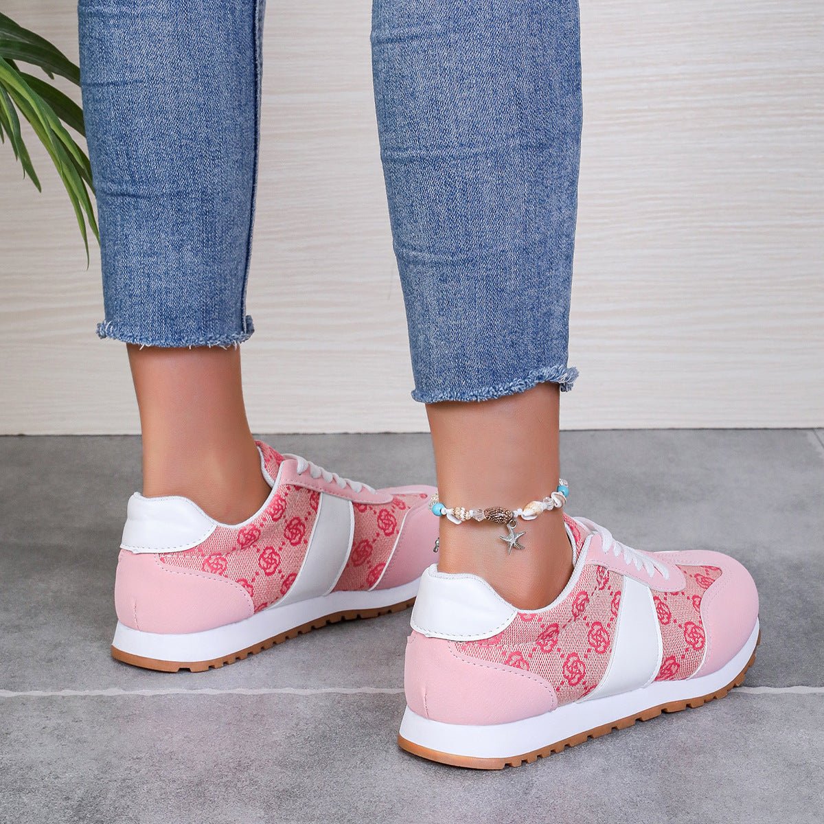 Contrast Round Toe Flat Sneakers - GirlyBayShoesContrast Round Toe Flat Sneakers10060025626914536(US5)PinkGirlyBayContrast Round Toe Flat Sneakers