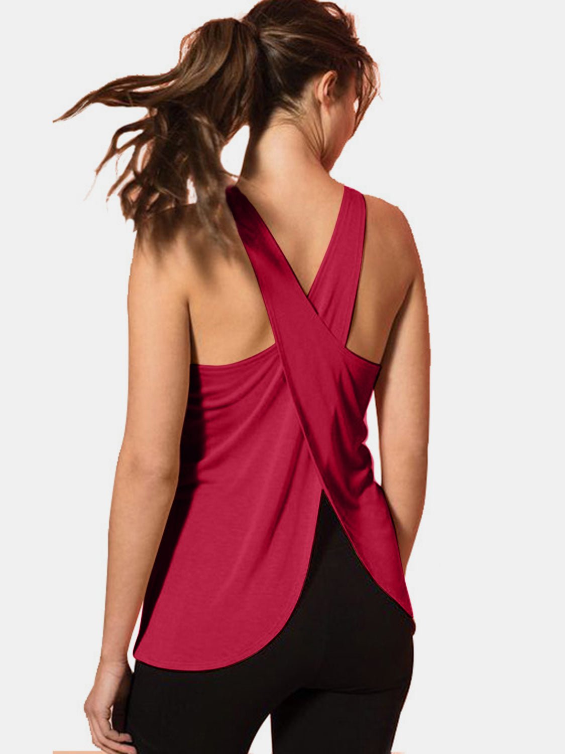 Crisscross Scoop Neck Active Tank - GirlyBayActivewearCrisscross Scoop Neck Active Tank100100277871752SDeep RedGirlyBayCrisscross Scoop Neck Active Tank