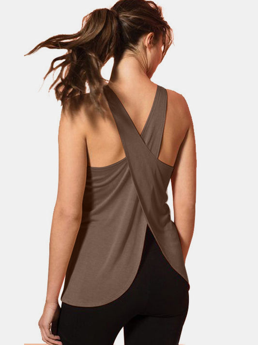 Crisscross Scoop Neck Active Tank - GirlyBayActivewearCrisscross Scoop Neck Active Tank100100277875778SMochaGirlyBayCrisscross Scoop Neck Active Tank