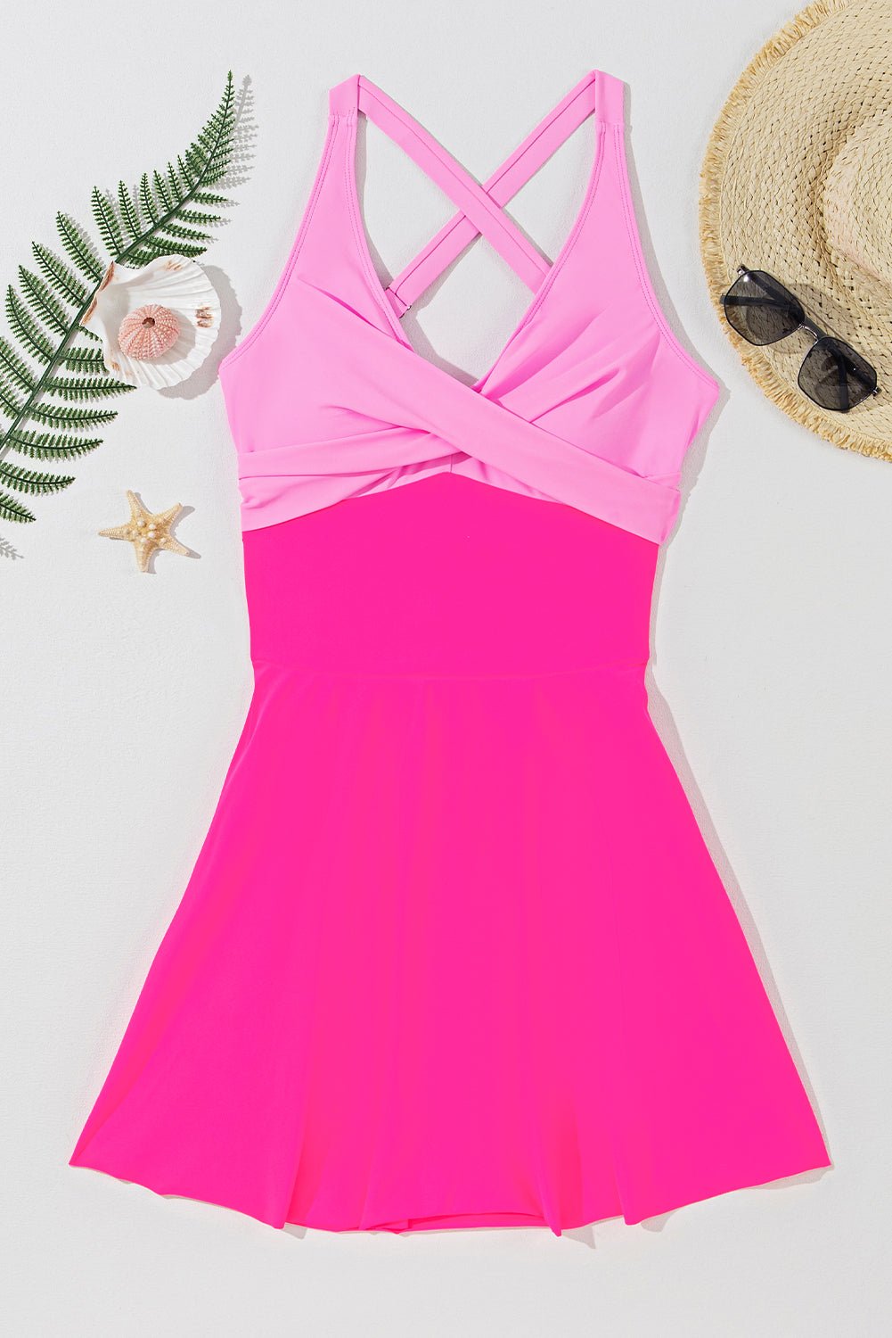 Crisscross V-Neck One-Piece SwimwearSwimwear One piecesGirly BayGirlyBay100100037201374Hot PinkSShipping delay Jan 26 - Feb 5