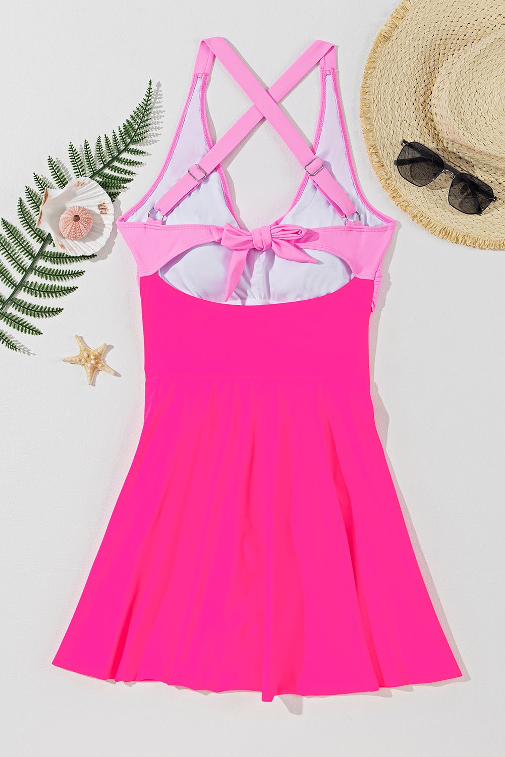 Crisscross V-Neck One-Piece SwimwearSwimwear One piecesGirly BayGirlyBay100100037201374Hot PinkSShipping delay Jan 26 - Feb 5