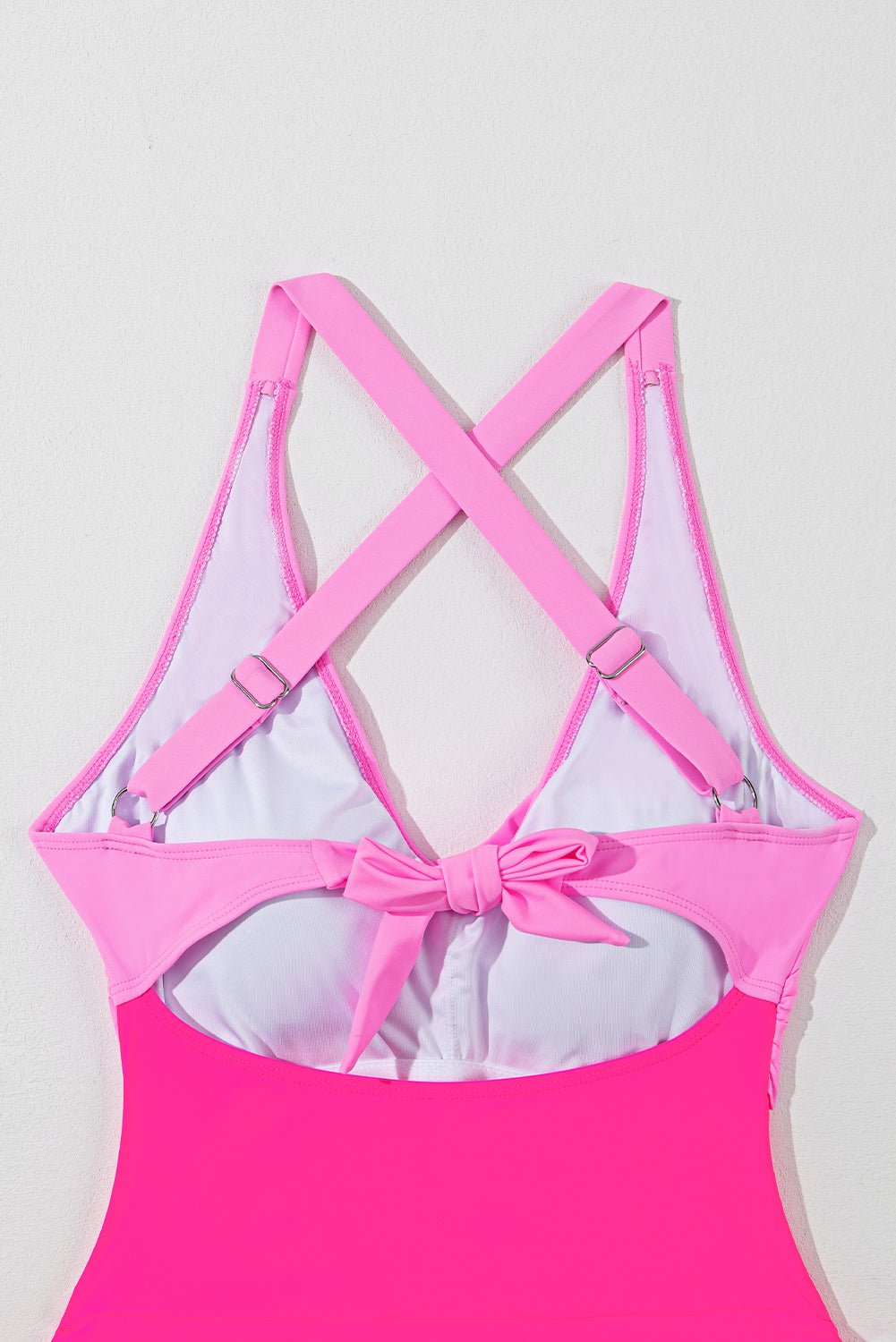 Crisscross V-Neck One-Piece SwimwearSwimwear One piecesGirly BayGirlyBay100100037201374Hot PinkSShipping delay Jan 26 - Feb 5