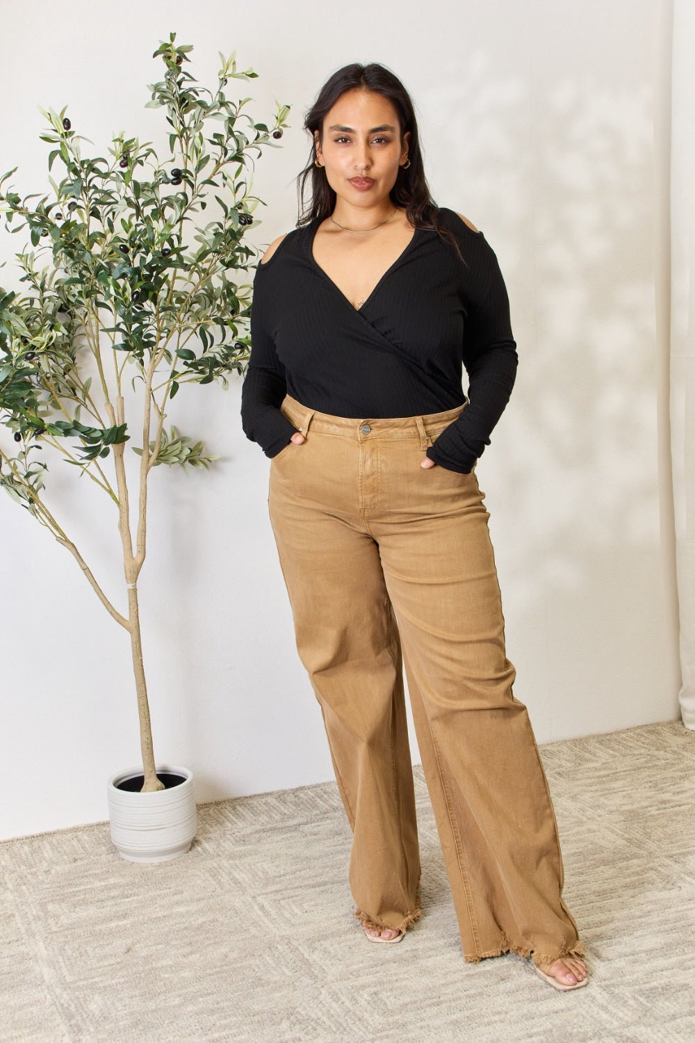 Culture Code Full Size Ribbed Surplice Cold Shoulder Top - GirlyBayShirtCulture Code Full Size Ribbed Surplice Cold Shoulder Top100101836360419SBlackGirlyBayCulture Code Full Size Ribbed Surplice Cold Shoulder Top