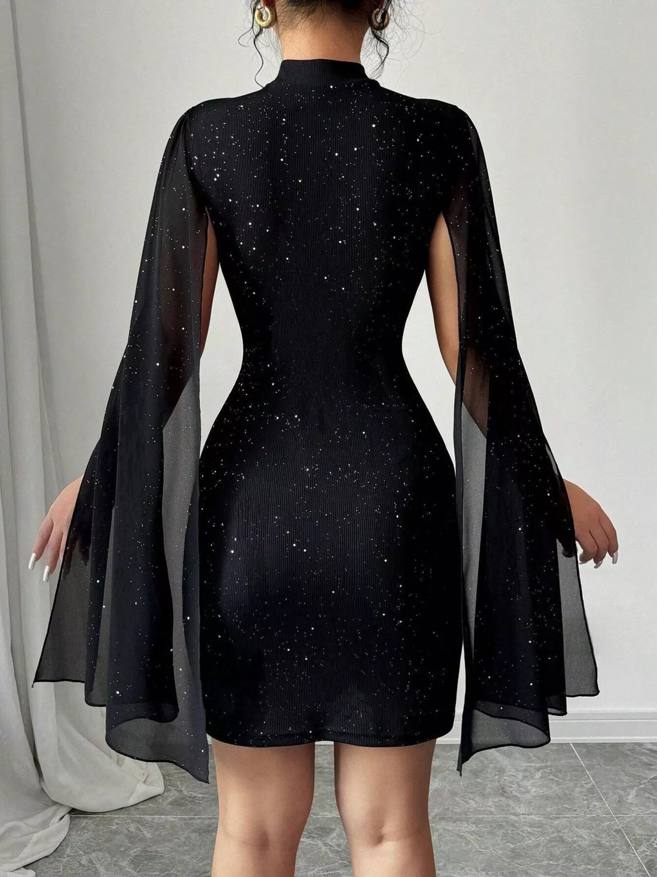 Cutout Bodycon Mini Dress with Cape Sleeves - GirlyBayCocktail Dresses78eec61f054d48e7b1f08047d47adcc2 - Max - Origin100100840196261SBlackGirlyBay78eec61f054d48e7b1f08047d47adcc2 - Max - OriginCutout Bodycon Mini Dress with Cape SleevesCocktail DressesGirlyBay100100840196261