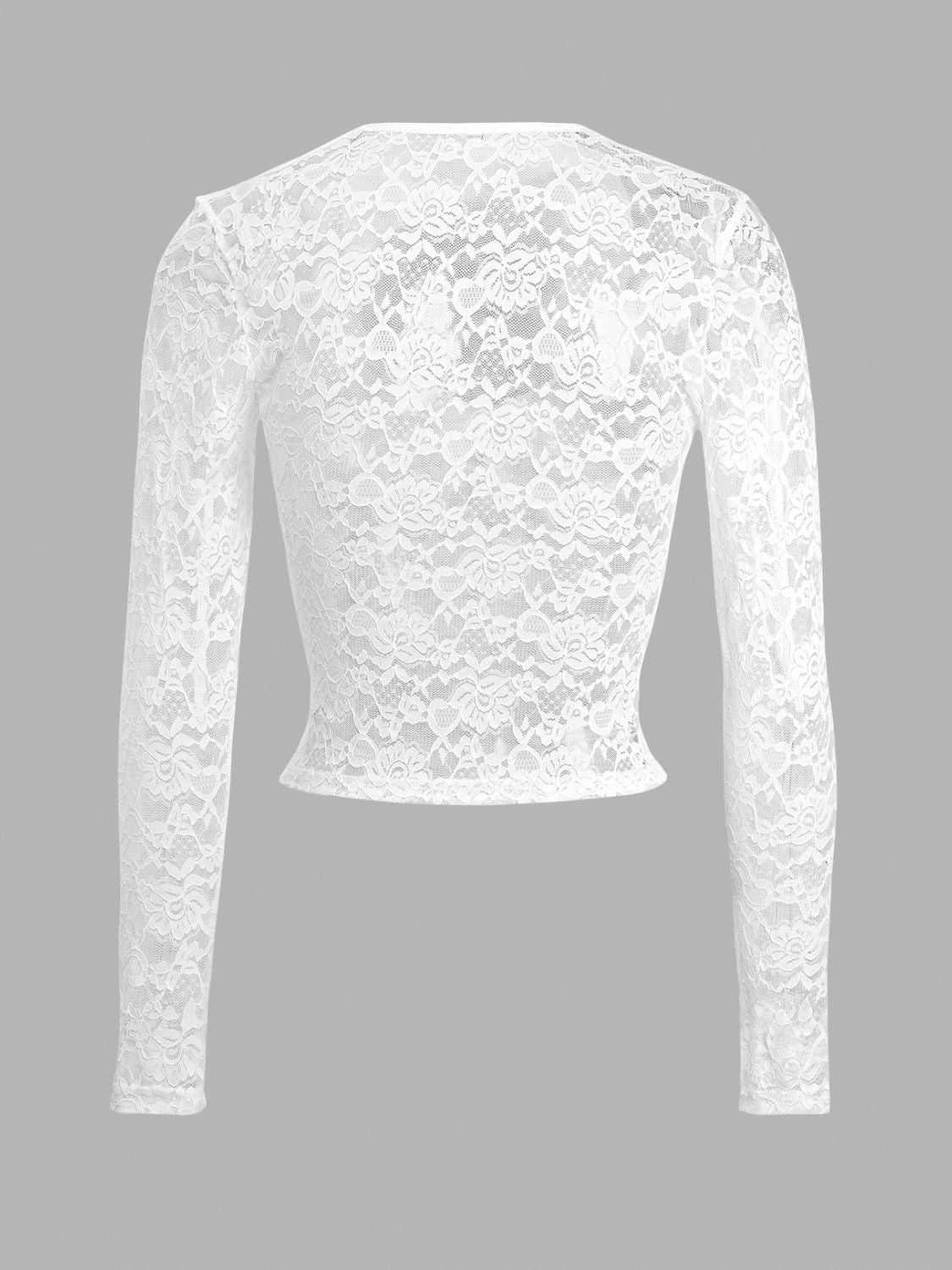 Devine Scoop Neck Long Sleeve Lace Top - GirlyBayDevine Scoop Neck Long Sleeve Lace Top100100422879081SWhiteGirlyBayDevine Scoop Neck Long Sleeve Lace Top
