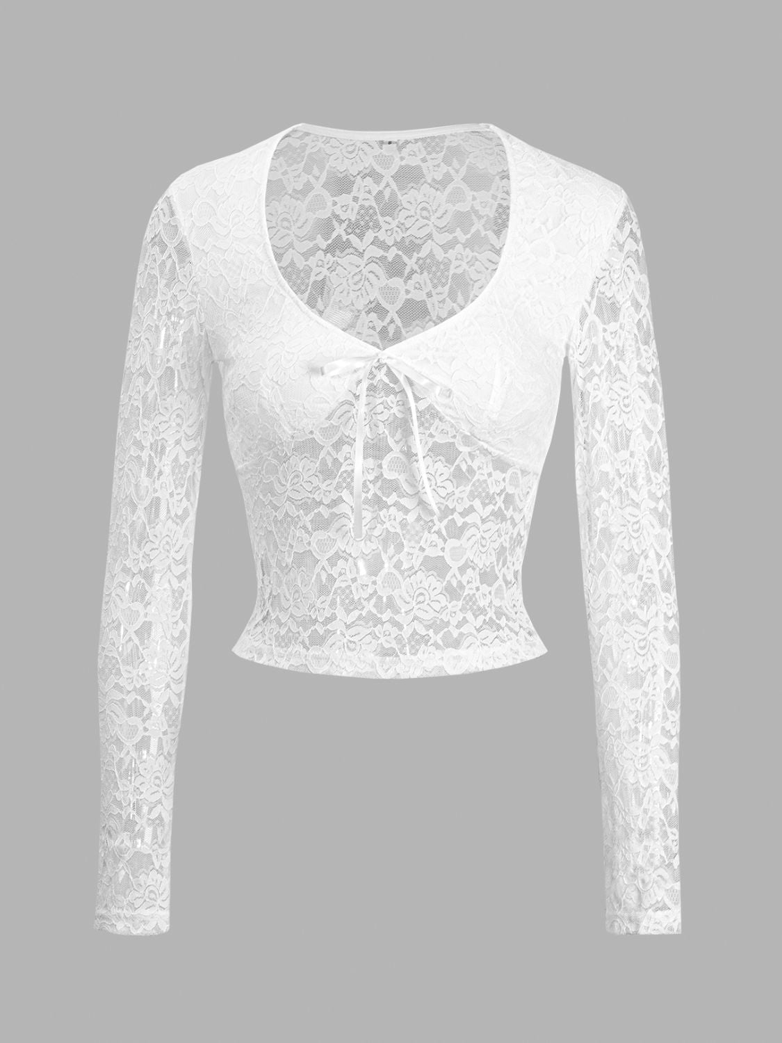 Devine Scoop Neck Long Sleeve Lace Top - GirlyBayDevine Scoop Neck Long Sleeve Lace Top100100422879081SWhiteGirlyBayDevine Scoop Neck Long Sleeve Lace Top