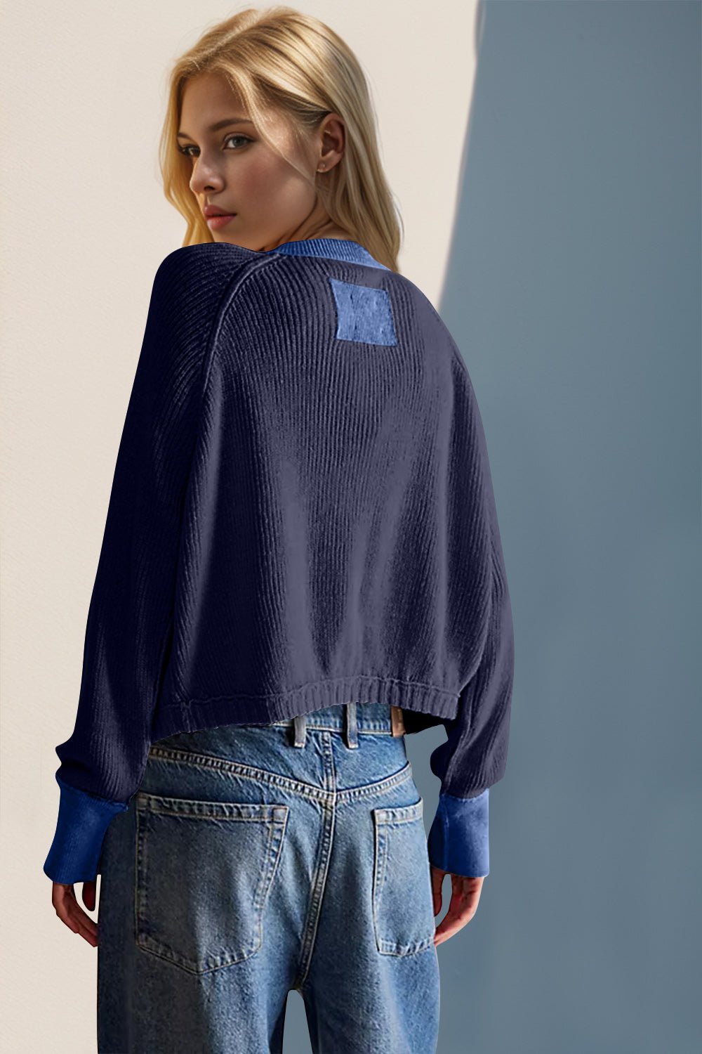 Double Take Contrast Button Up Long Sleeve Cardigan - GirlyBayDouble Take Contrast Button Up Long Sleeve Cardigan100100375513718SIndigoGirlyBayDouble Take Contrast Button Up Long Sleeve Cardigan