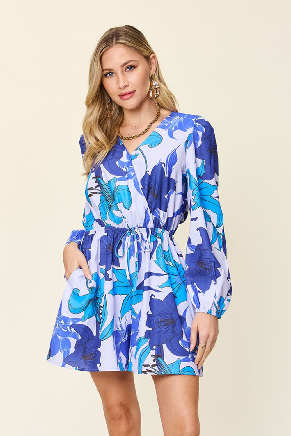 Double Take Full Size Floral Long Sleeve Romper with Pockets - GirlyBayJumpsuits & RompersDouble Take Full Size Floral Long Sleeve Romper with Pockets100100095347838SBlueGirlyBayDouble Take Full Size Floral Long Sleeve Romper with Pockets