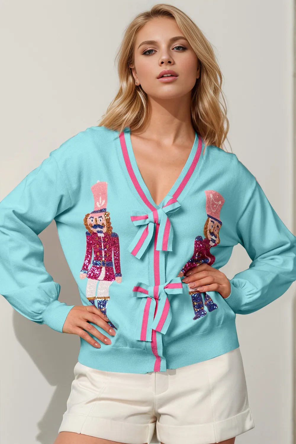 Double Take Full Size Nutcracker Sequin Bow Decor Cardigan - GirlyBaySweatshirts & Hoodies3c3841ae - a780 - 4c95 - 9edc - 00ac0b579cd8 - Max100100088982854S/MPastel BlueGirlyBay3c3841ae - a780 - 4c95 - 9edc - 00ac0b579cd8 - MaxDouble Take Full Size Nutcracker Sequin Bow Decor CardiganSweatshirts & HoodiesGirlyBay100100088982854