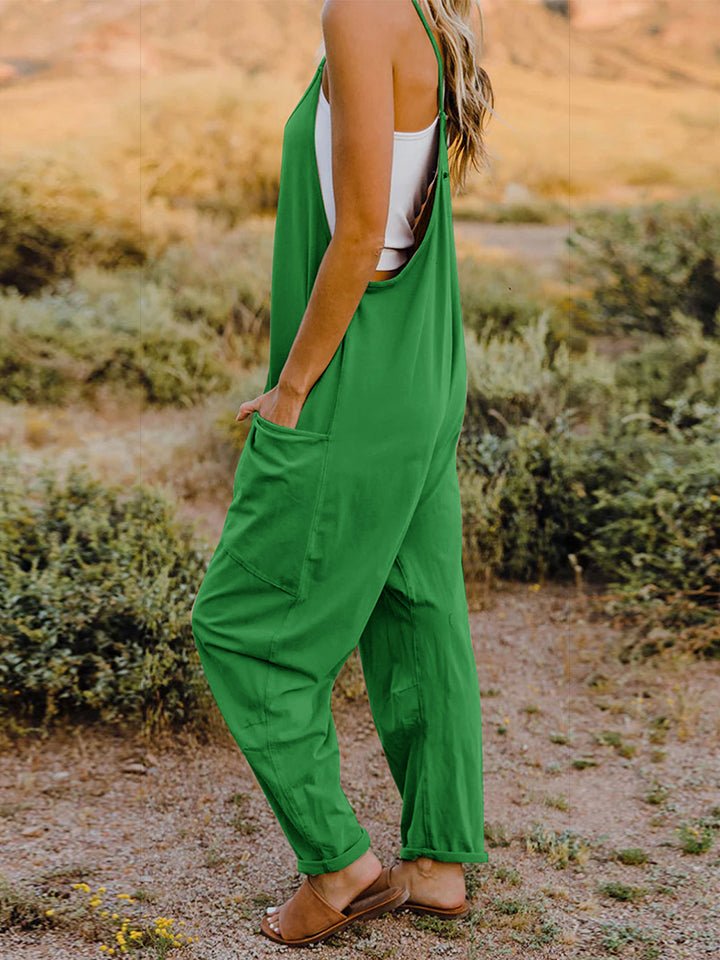 Double Take Full Size Sleeveless V - Neck Pocketed Jumpsuit - GirlyBayJumpsuits & RompersDouble Take Full Size Sleeveless V - Neck Pocketed Jumpsuit100101497152045SGreenGirlyBayDouble Take Full Size Sleeveless V - Neck Pocketed Jumpsuit