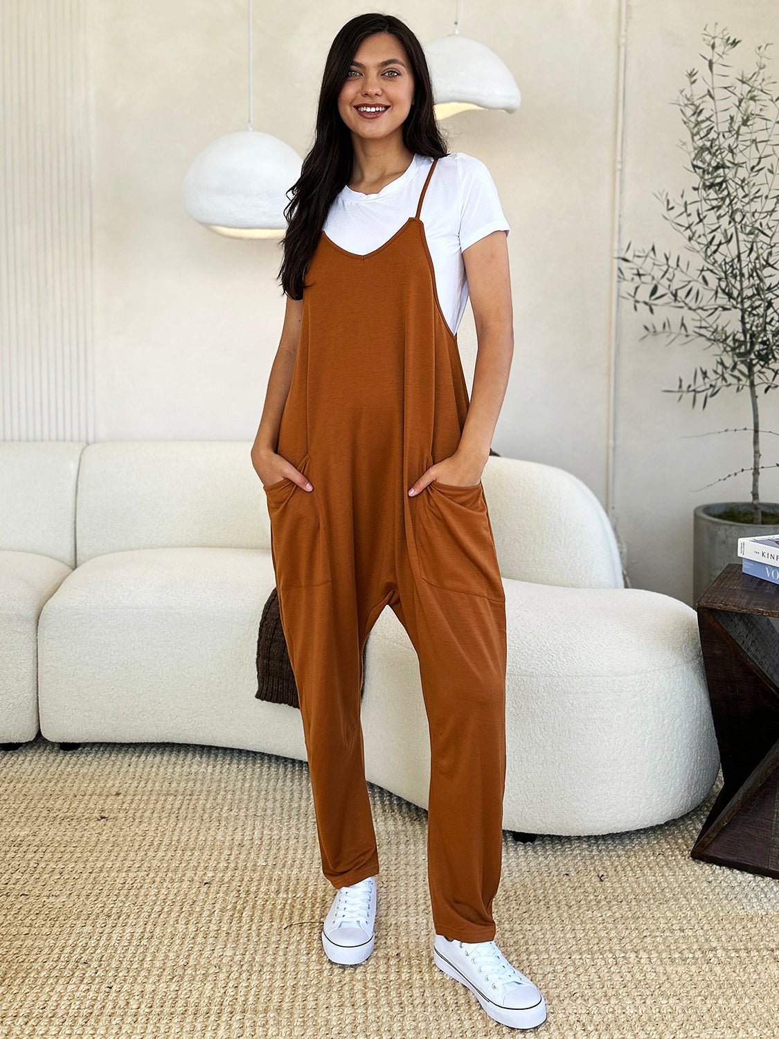Double Take Full Size Sleeveless V - Neck Pocketed Jumpsuit - GirlyBayJumpsuits & RompersDouble Take Full Size Sleeveless V - Neck Pocketed Jumpsuit100101497157681SCaramelGirlyBayDouble Take Full Size Sleeveless V - Neck Pocketed Jumpsuit