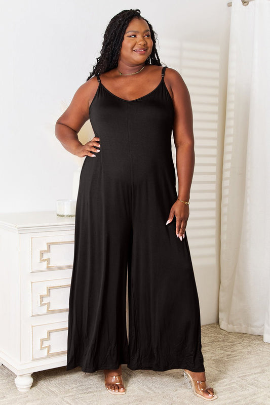 Double Take Full Size Soft Rayon Spaghetti Strap Tied Wide Leg Jumpsuit - GirlyBayJumpsuits & RompersDouble Take Full Size Soft Rayon Spaghetti Strap Tied Wide Leg Jumpsuit100101601321575SBlackGirlyBayDouble Take Full Size Soft Rayon Spaghetti Strap Tied Wide Leg Jumpsuit