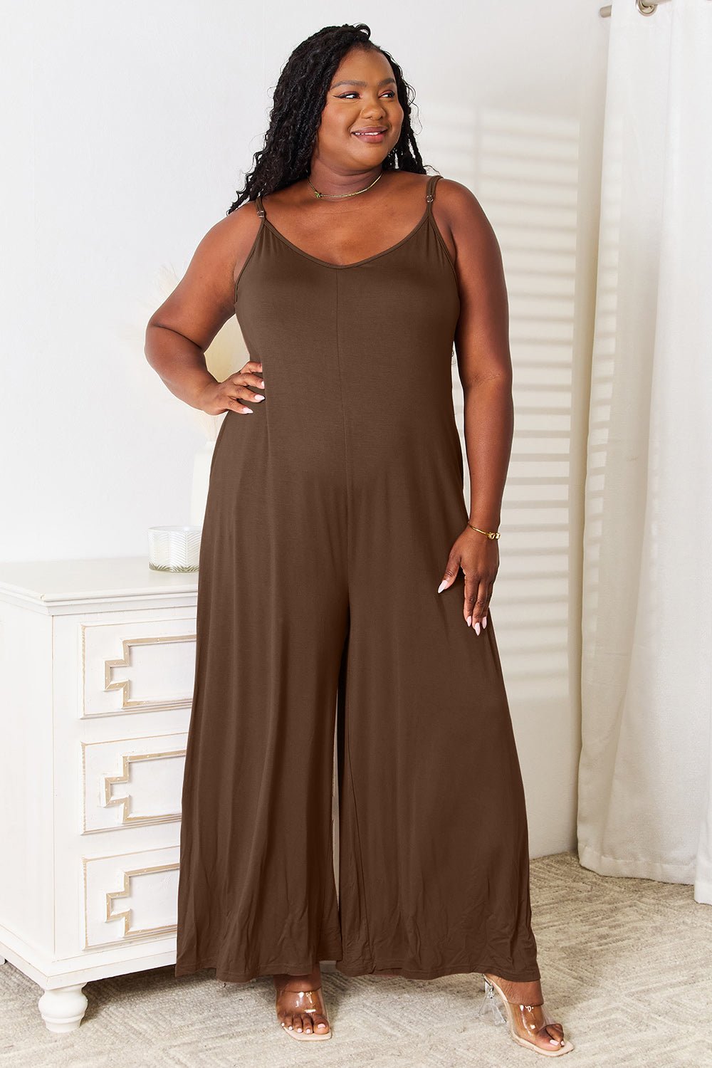 Double Take Full Size Soft Rayon Spaghetti Strap Tied Wide Leg Jumpsuit - GirlyBayJumpsuits & RompersDouble Take Full Size Soft Rayon Spaghetti Strap Tied Wide Leg Jumpsuit100101601326882SMochaGirlyBayDouble Take Full Size Soft Rayon Spaghetti Strap Tied Wide Leg Jumpsuit