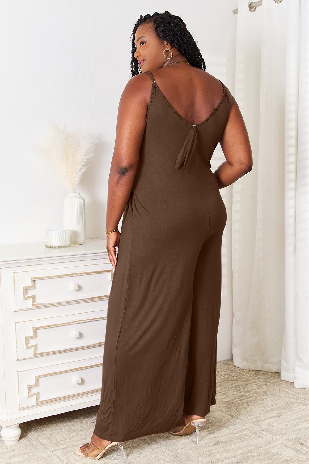 Double Take Full Size Soft Rayon Spaghetti Strap Tied Wide Leg Jumpsuit - GirlyBayJumpsuits & RompersDouble Take Full Size Soft Rayon Spaghetti Strap Tied Wide Leg Jumpsuit100101601326882SMochaGirlyBayDouble Take Full Size Soft Rayon Spaghetti Strap Tied Wide Leg Jumpsuit