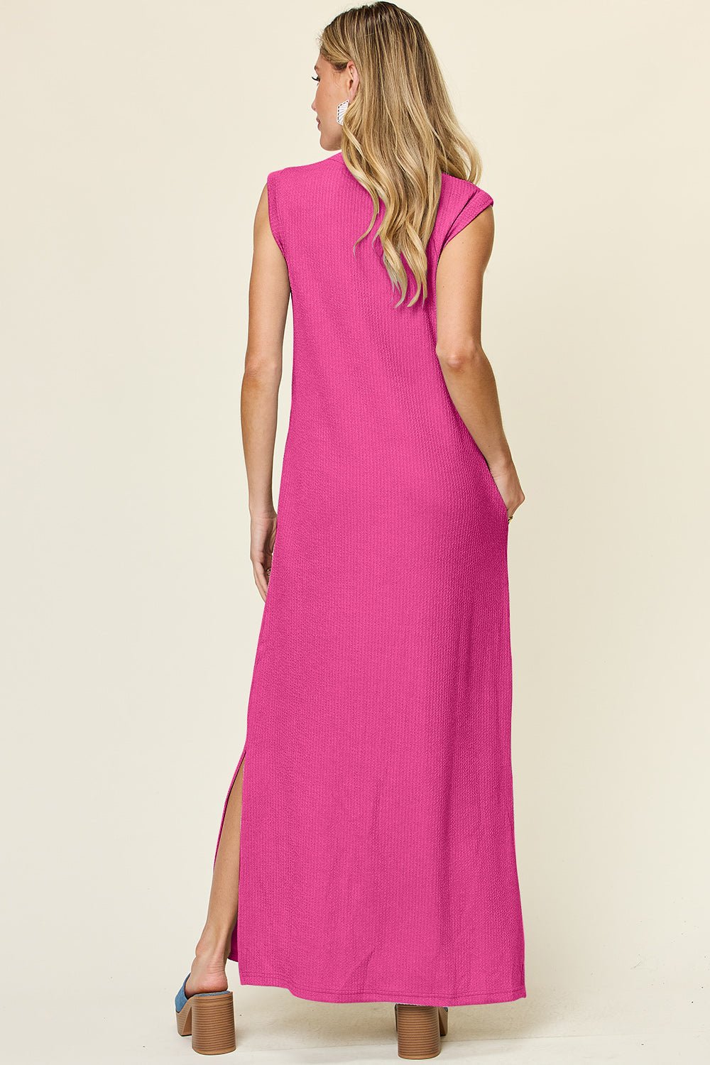 Double Take Full Size Texture Mock Neck Sleeveless Maxi Dress - GirlyBayMaxi DressesDouble Take Full Size Texture Mock Neck Sleeveless Maxi Dress100100854744372SHot PinkGirlyBayDouble Take Full Size Texture Mock Neck Sleeveless Maxi Dress