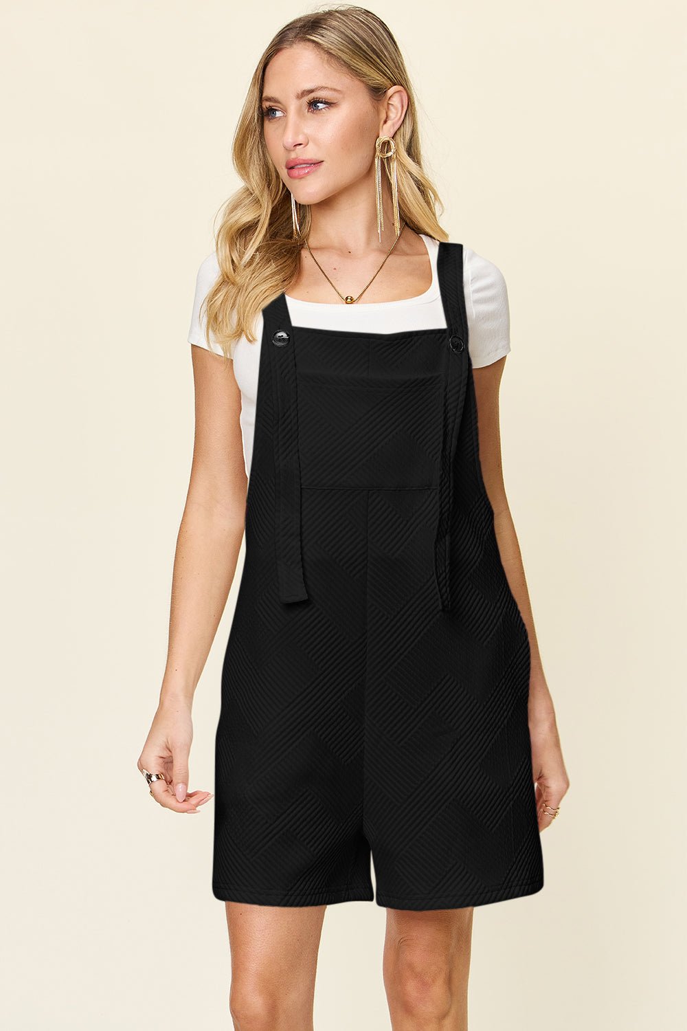 Double Take Full Size Texture Sleeveless Romper - GirlyBayJumpsuits & RompersDouble Take Full Size Texture Sleeveless Romper100100263551753SBlackGirlyBayDouble Take Full Size Texture Sleeveless Romper