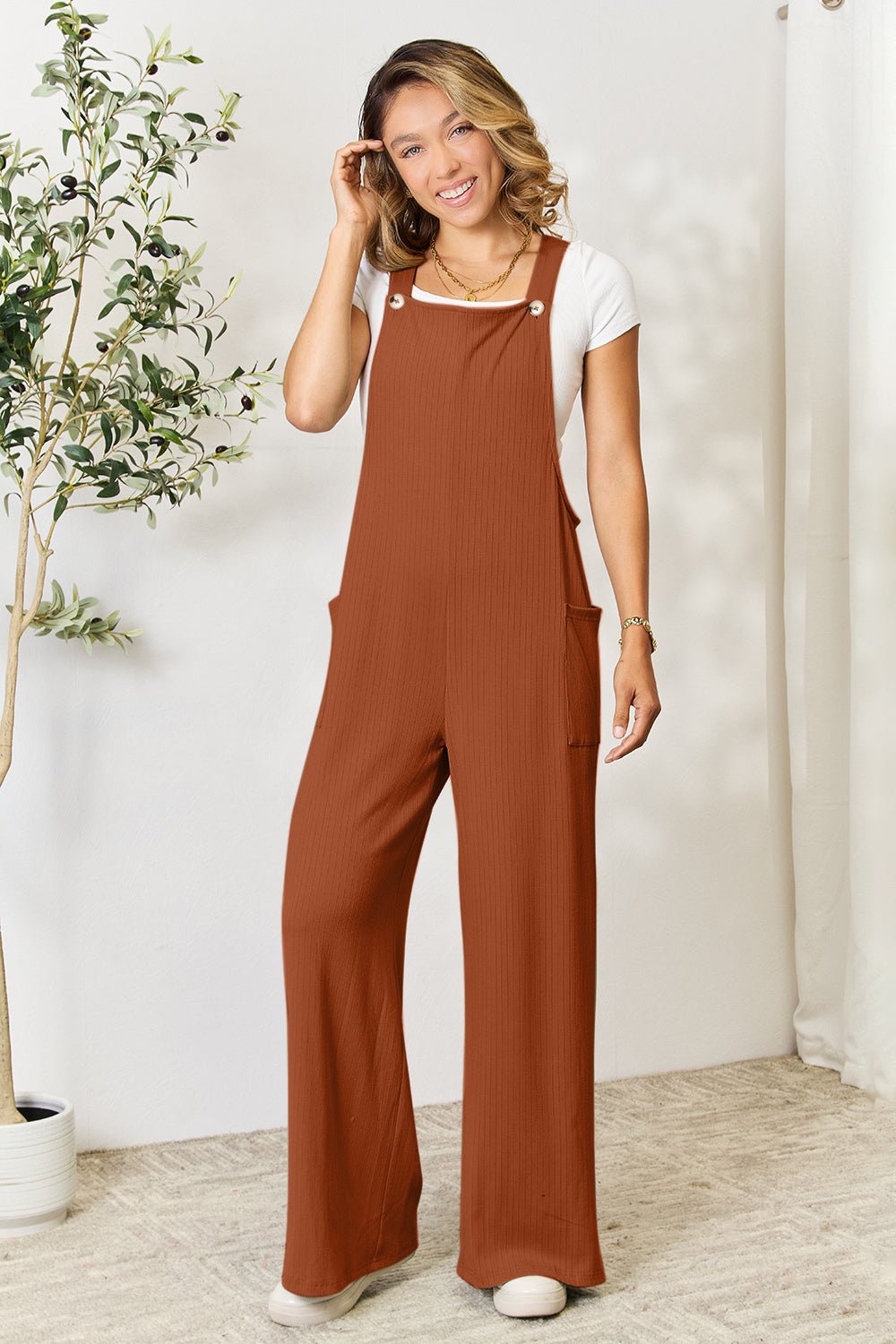 Double Take Full Size Wide Strap Overall with Pockets - GirlyBayFormal and Evening DressesDouble Take Full Size Wide Strap Overall with Pockets100101797322395SOchreGirlyBayDouble Take Full Size Wide Strap Overall with Pockets