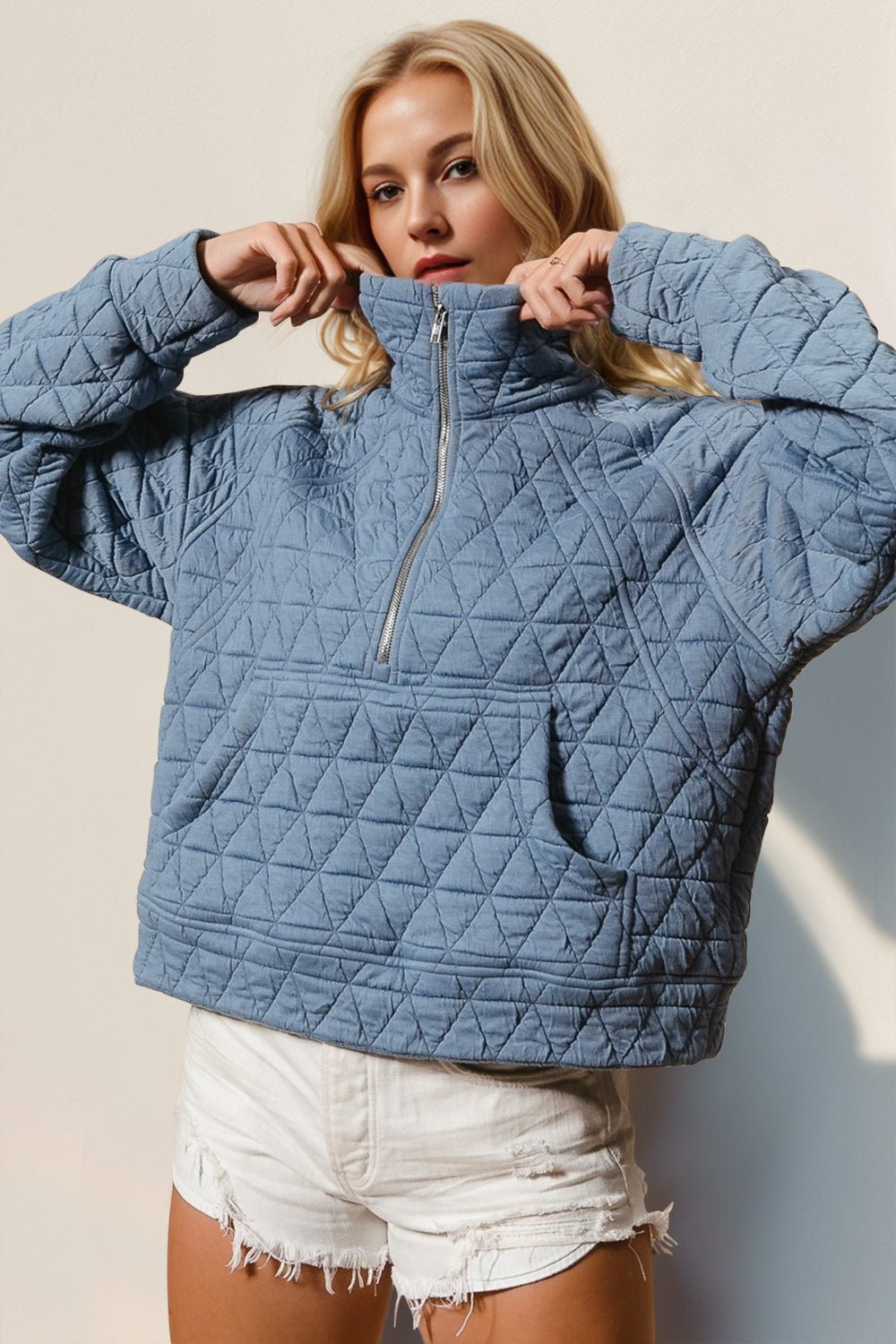 Double Take Half Zip Long Sleeve Quilted Sweatshirt with Pocket - GirlyBayDouble Take Half Zip Long Sleeve Quilted Sweatshirt with Pocket100100202401025SLight BlueGirlyBayDouble Take Half Zip Long Sleeve Quilted Sweatshirt with Pocket