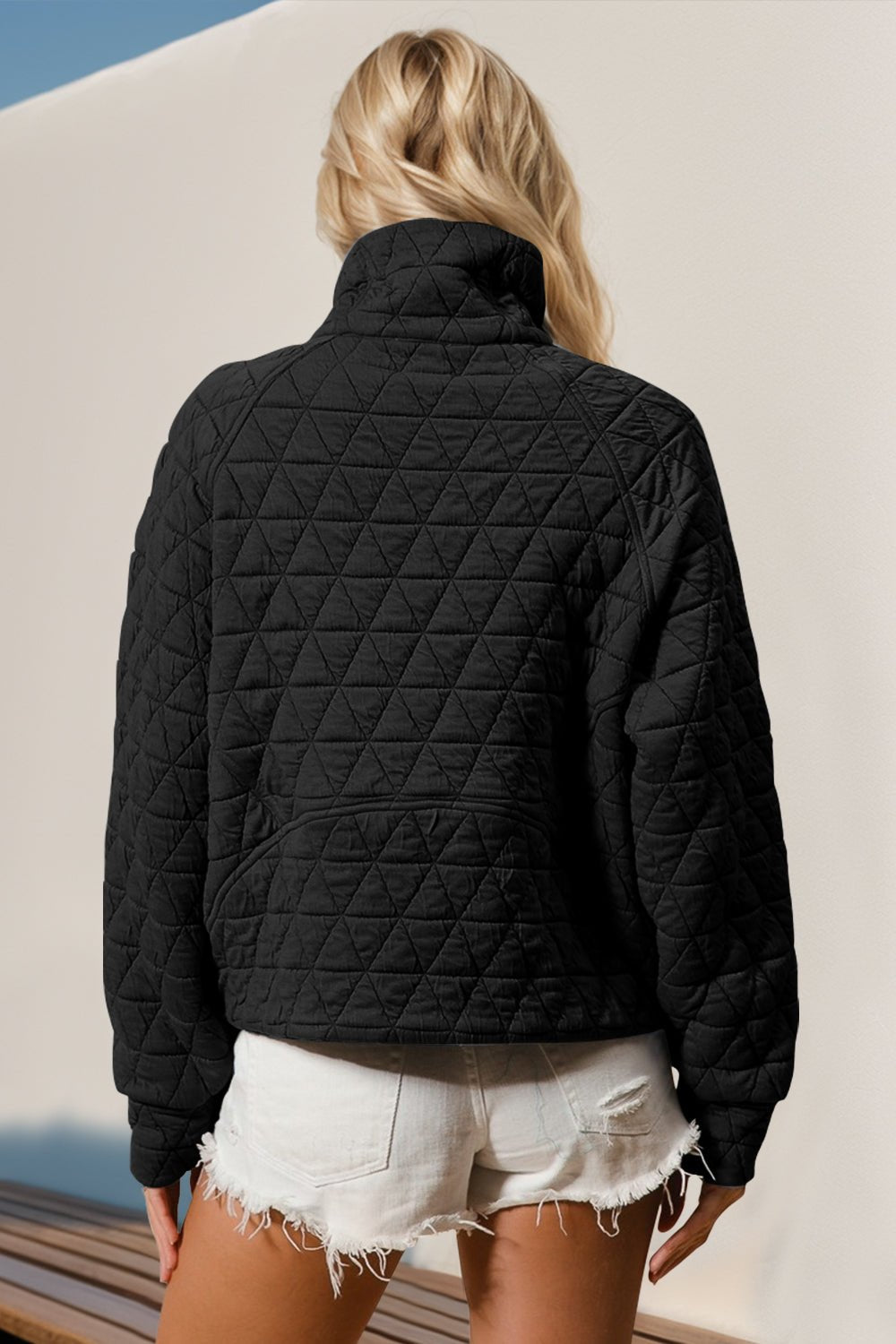 Double Take Half Zip Long Sleeve Quilted Sweatshirt with Pocket - GirlyBayDouble Take Half Zip Long Sleeve Quilted Sweatshirt with Pocket100100202401260SBlackGirlyBayDouble Take Half Zip Long Sleeve Quilted Sweatshirt with Pocket