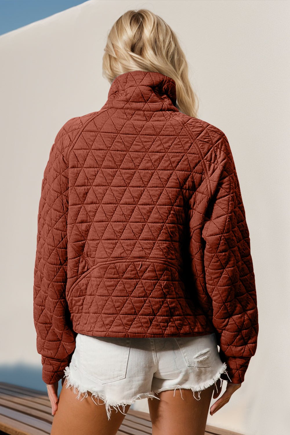 Double Take Half Zip Long Sleeve Quilted Sweatshirt with Pocket - GirlyBayDouble Take Half Zip Long Sleeve Quilted Sweatshirt with Pocket100100202407379SCaramelGirlyBayDouble Take Half Zip Long Sleeve Quilted Sweatshirt with Pocket