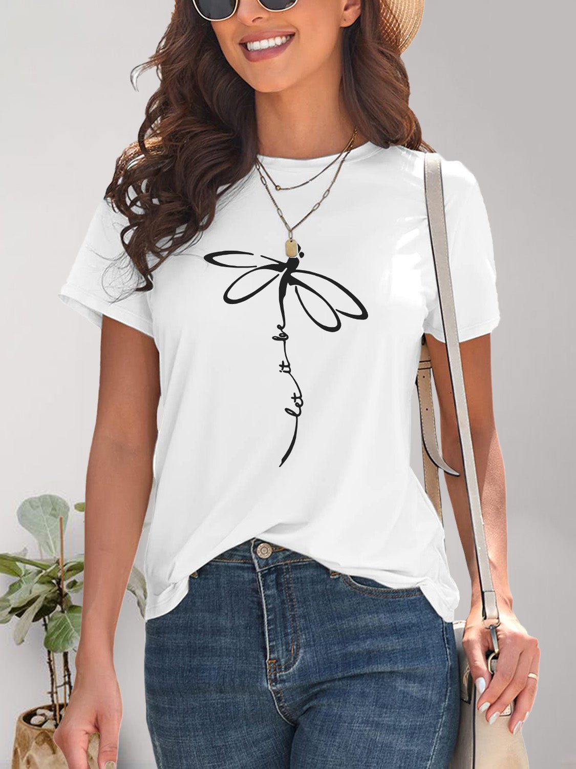 Dragonfly Graphic Round Neck Short Sleeve T-Shirt - GirlyBayDragonfly Graphic Round Neck Short Sleeve T-Shirt100100773761190SWhiteGirlyBayDragonfly Graphic Round Neck Short Sleeve T-Shirt