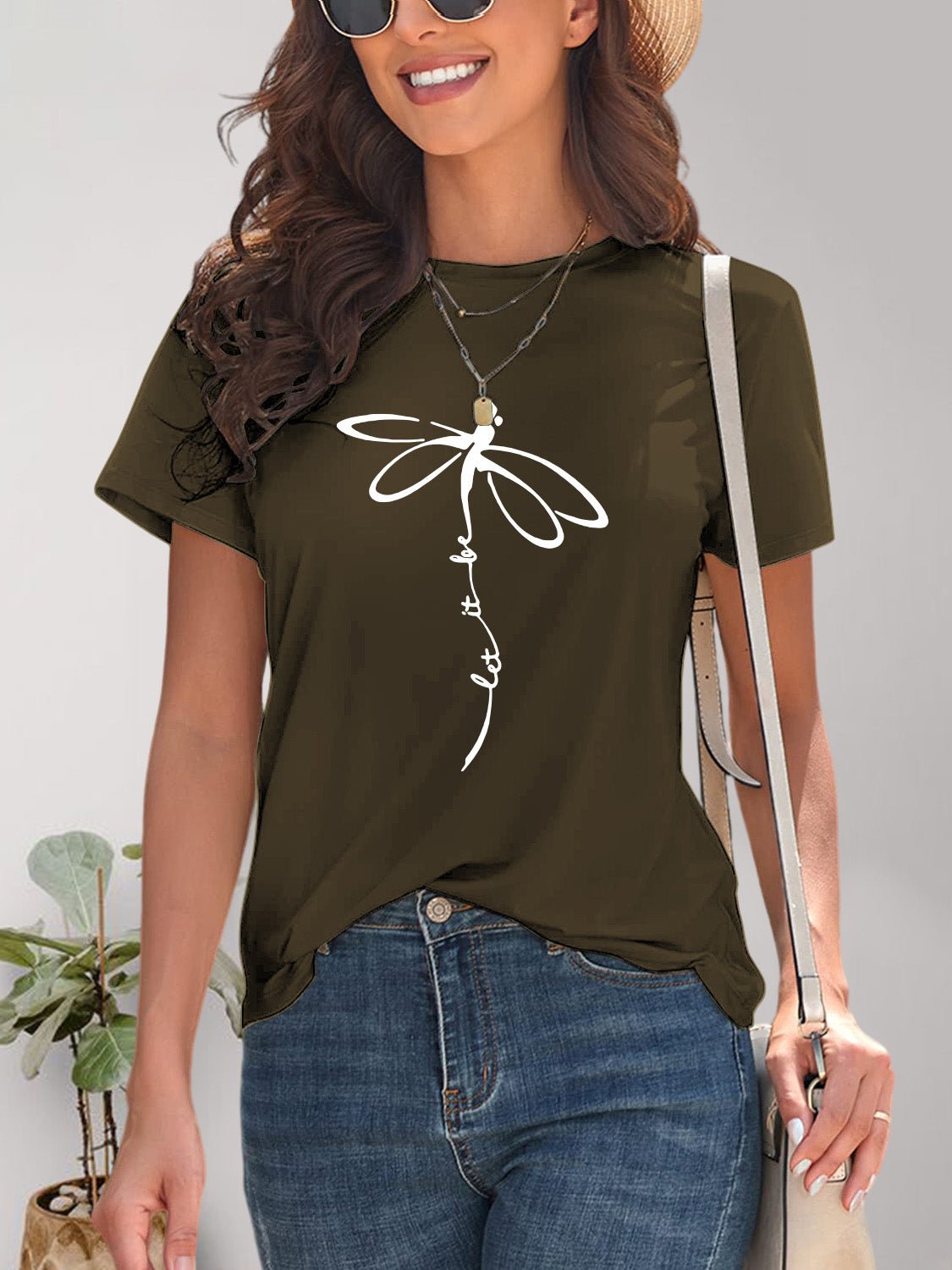 Dragonfly Graphic Round Neck Short Sleeve T-Shirt - GirlyBayDragonfly Graphic Round Neck Short Sleeve T-Shirt100100773761642SOlive BrownGirlyBayDragonfly Graphic Round Neck Short Sleeve T-Shirt