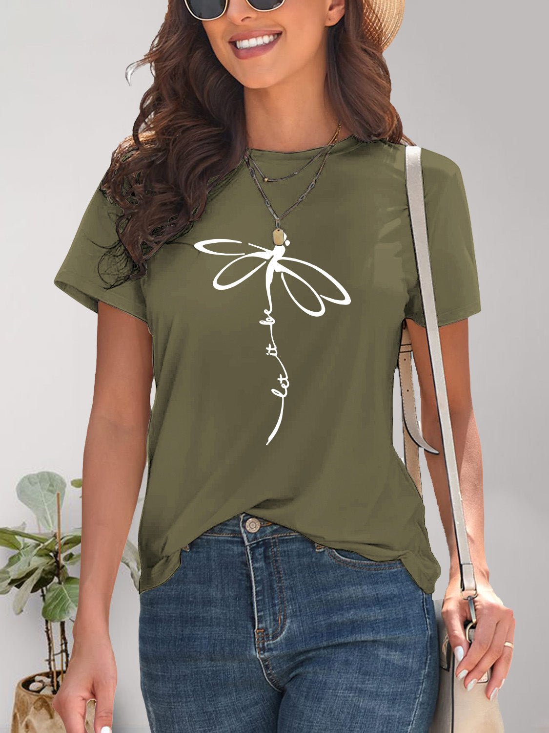 Dragonfly Graphic Round Neck Short Sleeve T-Shirt - GirlyBayDragonfly Graphic Round Neck Short Sleeve T-Shirt100100773766629SMatcha GreenGirlyBayDragonfly Graphic Round Neck Short Sleeve T-Shirt
