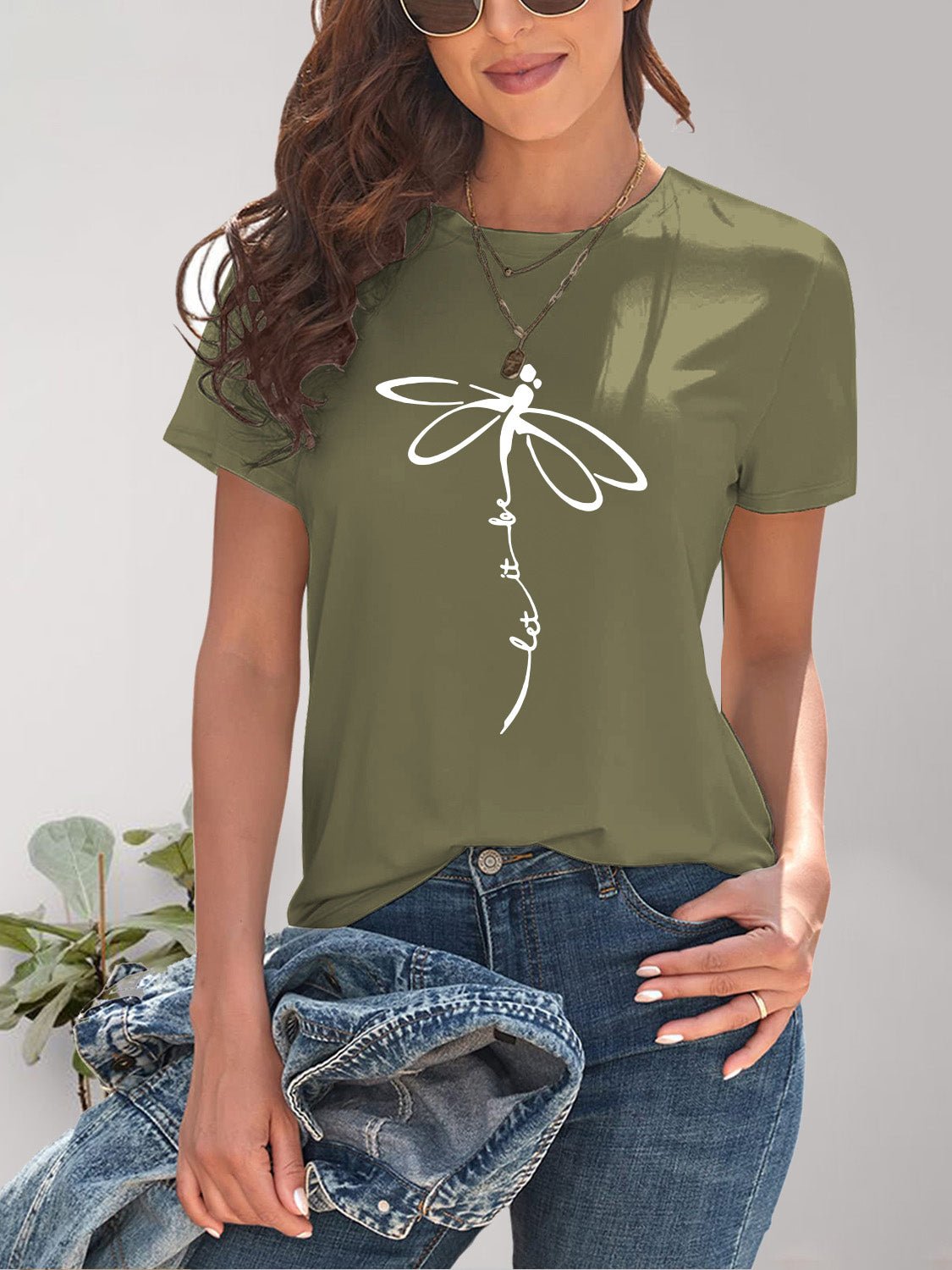 Dragonfly Graphic Round Neck Short Sleeve T-Shirt - GirlyBayDragonfly Graphic Round Neck Short Sleeve T-Shirt100100773766629SMatcha GreenGirlyBayDragonfly Graphic Round Neck Short Sleeve T-Shirt