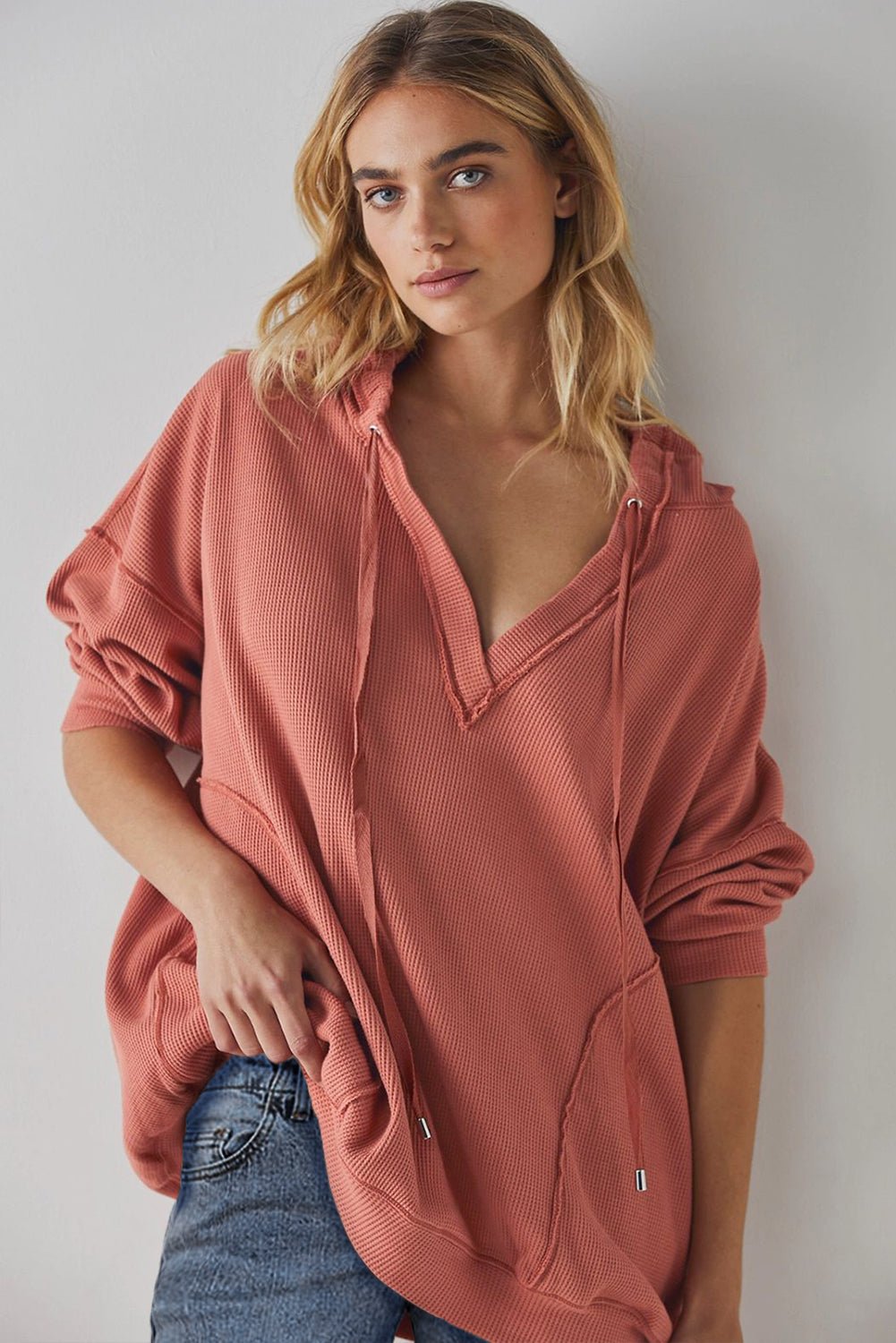 Exposed Seam Drawstring Long Sleeve Hoodie - GirlyBaySweatshirts & HoodiesExposed Seam Drawstring Long Sleeve Hoodie100100530781181STerracottaGirlyBayExposed Seam Drawstring Long Sleeve Hoodie