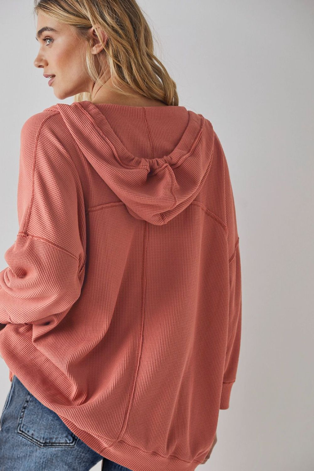 Exposed Seam Drawstring Long Sleeve Hoodie - GirlyBaySweatshirts & HoodiesExposed Seam Drawstring Long Sleeve Hoodie100100530781181STerracottaGirlyBayExposed Seam Drawstring Long Sleeve Hoodie