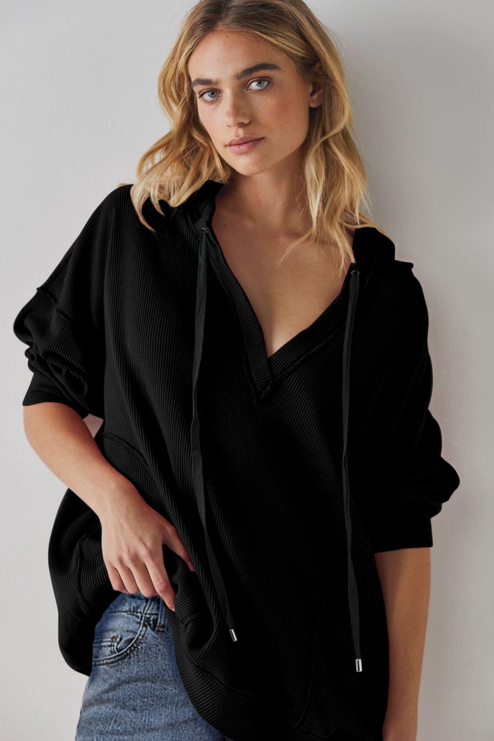 Exposed Seam Drawstring Long Sleeve Hoodie - GirlyBaySweatshirts & HoodiesExposed Seam Drawstring Long Sleeve Hoodie100100530786022SBlackGirlyBayExposed Seam Drawstring Long Sleeve Hoodie