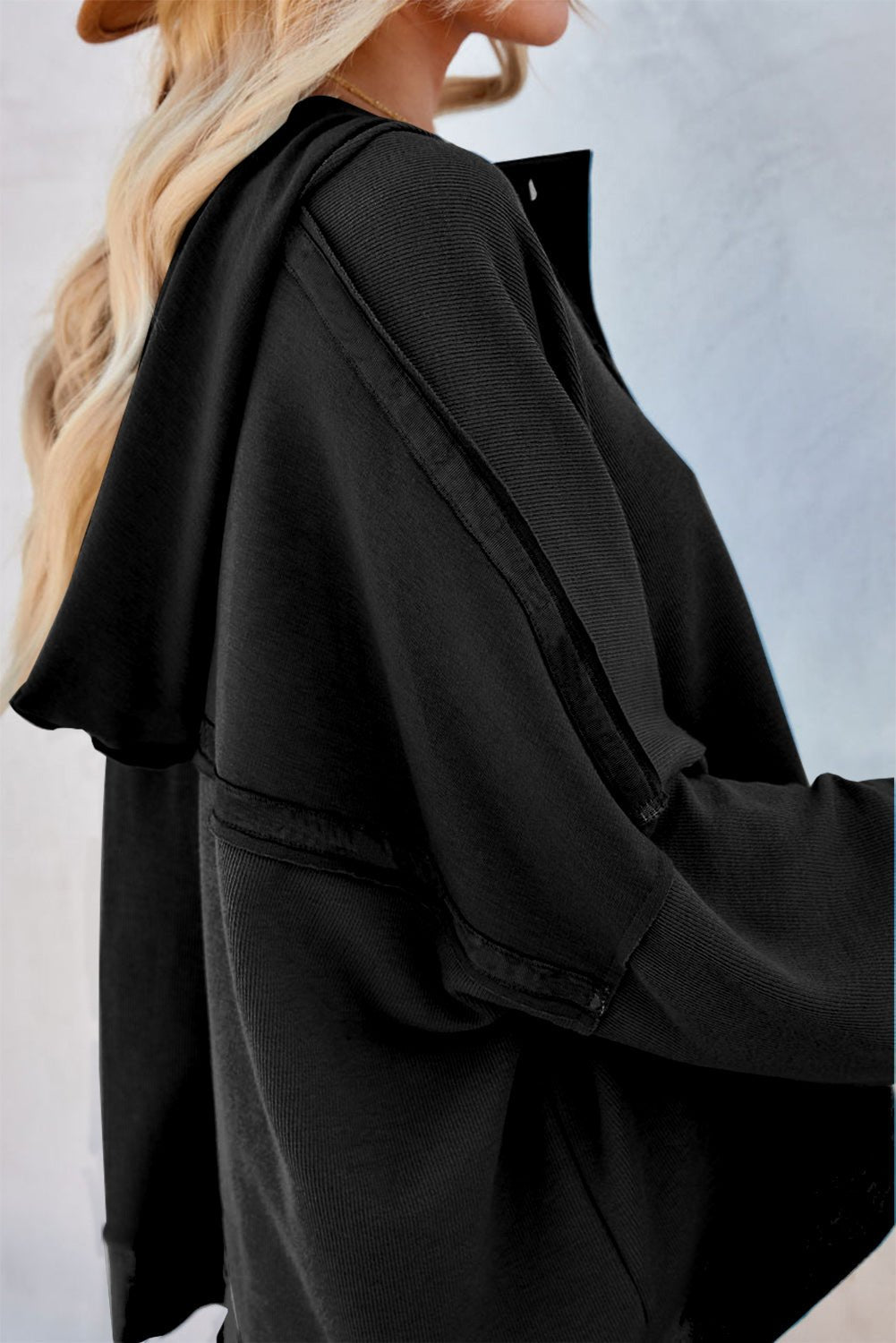 Exposed Seam Long Sleeve Hoodie - GirlyBaySweatshirts & HoodiesExposed Seam Long Sleeve Hoodie100100183021358SBlackGirlyBayExposed Seam Long Sleeve Hoodie