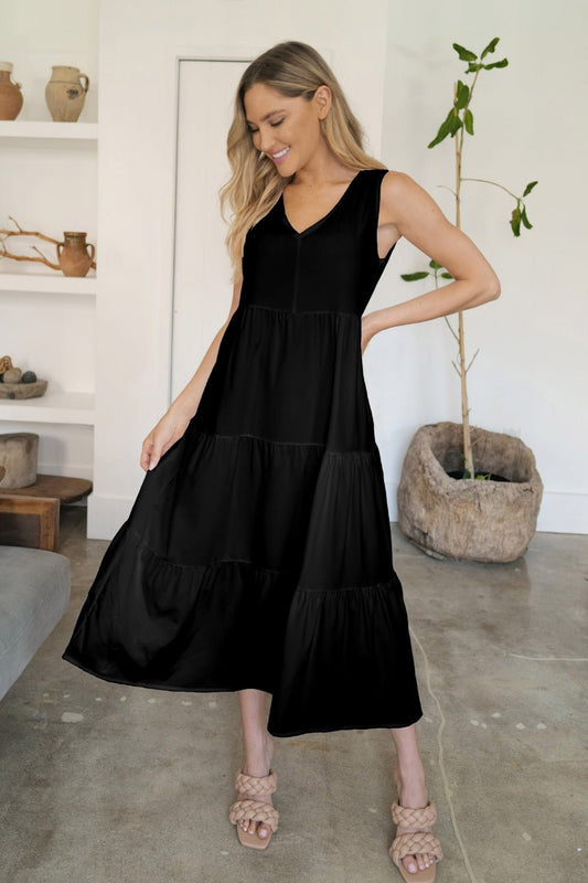 FAM - FAM Tiered V - Neck Sleeveless Dress - GirlyBayMaxi DressesFAM - FAM Tiered V - Neck Sleeveless Dress100100481841300SBlackGirlyBayFAM - FAM Tiered V - Neck Sleeveless Dress
